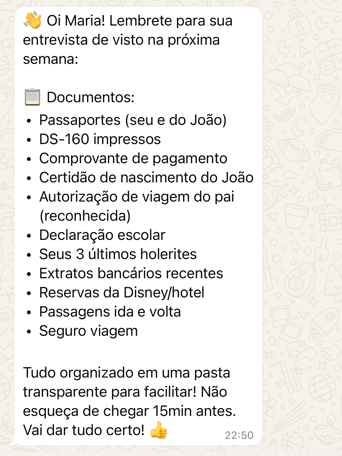 FOCO NA SUA VIAGEM - visual representation of the feature